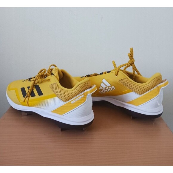 Adidas Icon 7 Metal Baseball Cleats Mens Shoes Yellow Black GX5834‎ Size 14 main image 5